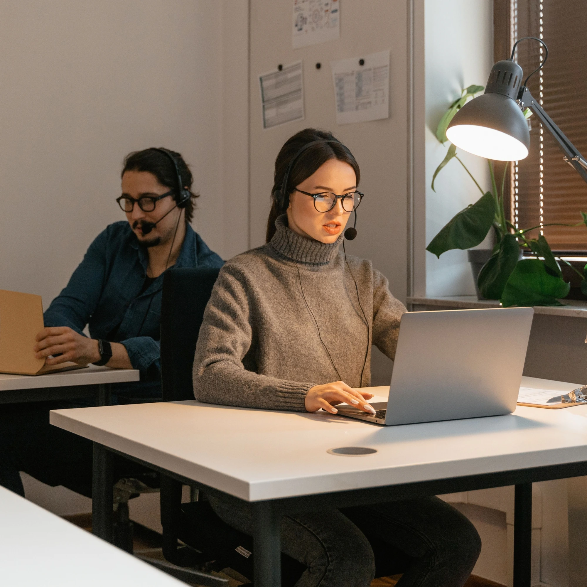 Menta executive assistants supporting businesses on headsets
